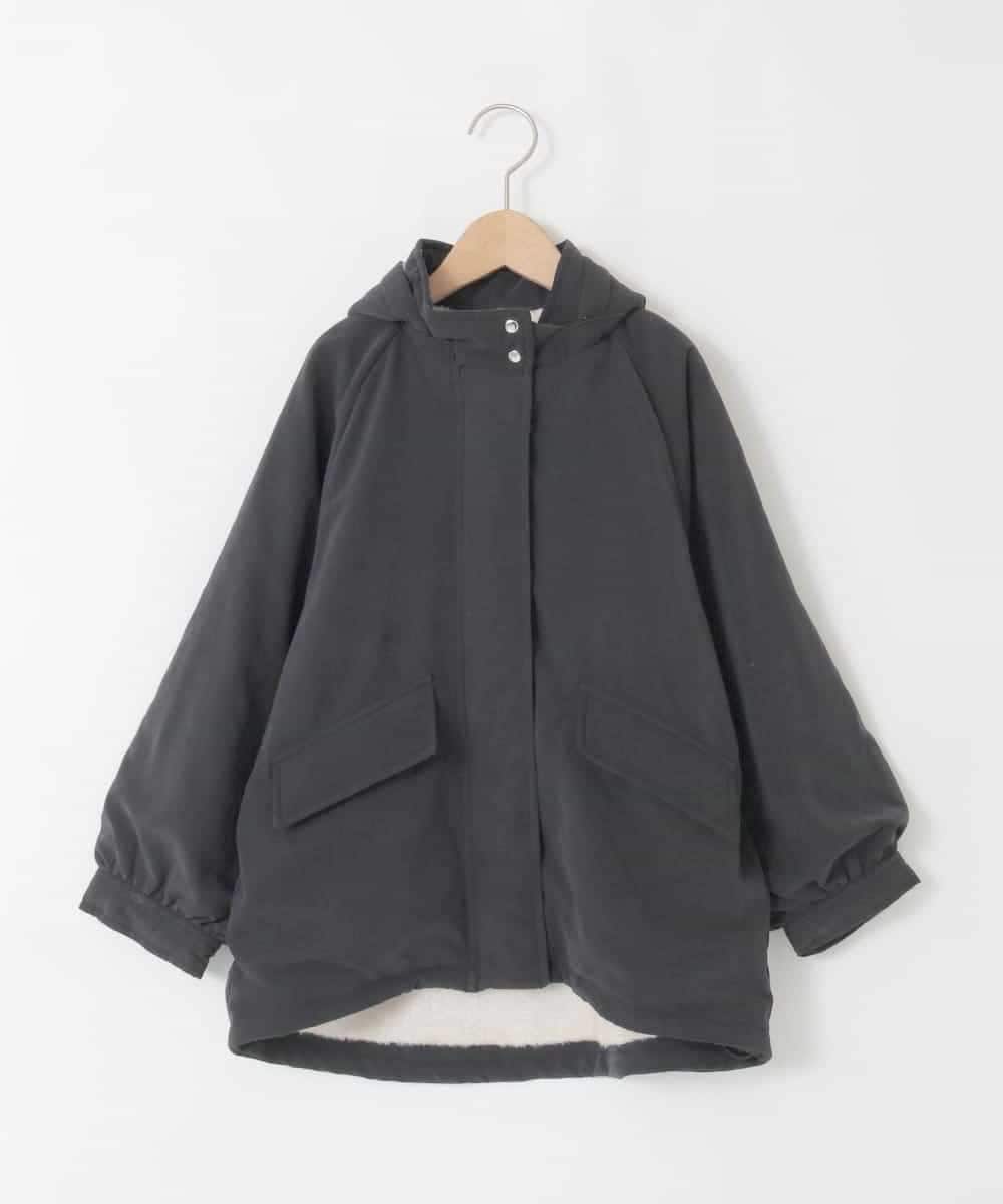 KJJAD04069 a.v.v KIDS(アー・ヴェ・ヴェ) [120-160]【フード取り外し可能/お家で洗える】裏ボアマウンテンパーカー ブラック