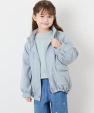 KJJAG45069 a.v.v KIDS(アー・ヴェ・ヴェ) [120-160]【手洗い可/フード取り外し可】裏ボアブルゾン ライトブルー