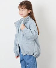 KJJAG45069 a.v.v KIDS(アー・ヴェ・ヴェ) [120-160]【手洗い可/フード取り外し可】裏ボアブルゾン ライトブルー