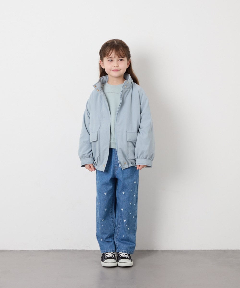 KJJAG45069 a.v.v KIDS(アー・ヴェ・ヴェ) [120-160]【手洗い可/フード取り外し可】裏ボアブルゾン ライトブルー