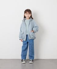 KJJAG45069 a.v.v KIDS(アー・ヴェ・ヴェ) [120-160]【手洗い可/フード取り外し可】裏ボアブルゾン ライトブルー
