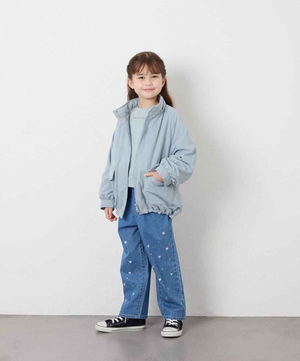 KJJAG45069 a.v.v KIDS(アー・ヴェ・ヴェ) [120-160]【手洗い可/フード取り外し可】裏ボアブルゾン ライトブルー