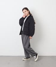 KJJAG45069 a.v.v KIDS(アー・ヴェ・ヴェ) [120-160]【手洗い可/フード取り外し可】裏ボアブルゾン ブラック