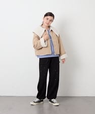 KJJAG46079 a.v.v KIDS(アー・ヴェ・ヴェ) [130-160]【洗える】リバーシブルジャケット ベージュ