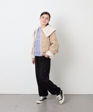 KJJAG46079 a.v.v KIDS(アー・ヴェ・ヴェ) [130-160]【洗える】リバーシブルジャケット ベージュ