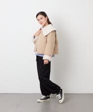 KJJAG46079 a.v.v KIDS(アー・ヴェ・ヴェ) [130-160]【洗える】リバーシブルジャケット ベージュ