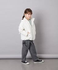 KJJAG47069 a.v.v KIDS(アー・ヴェ・ヴェ) [120-160]【洗える/フード取り外し可】中綿ミドルジャケット ホワイト