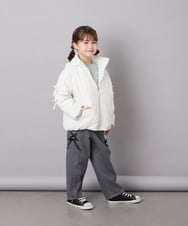 KJJAG47069 a.v.v KIDS(アー・ヴェ・ヴェ) [120-160]【洗える/フード取り外し可】中綿ミドルジャケット ホワイト