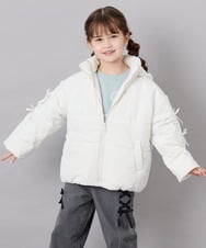 KJJAG47069 a.v.v KIDS(アー・ヴェ・ヴェ) [120-160]【洗える/フード取り外し可】中綿ミドルジャケット ホワイト