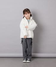 KJJAG47069 a.v.v KIDS(アー・ヴェ・ヴェ) [120-160]【洗える/フード取り外し可】中綿ミドルジャケット ホワイト