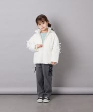 KJJAG47069 a.v.v KIDS(アー・ヴェ・ヴェ) [120-160]【洗える/フード取り外し可】中綿ミドルジャケット ホワイト