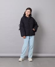 KJJAG47069 a.v.v KIDS(アー・ヴェ・ヴェ) [120-160]【洗える/フード取り外し可】中綿ミドルジャケット ブラック