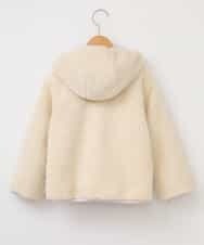 KJJAL01074 a.v.v KIDS(アー・ヴェ・ヴェ) [160]【洗える】リバーシブルボアジャケット[WEB限定サイズ] アイボリー