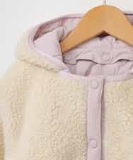 KJJAL01074 a.v.v KIDS(アー・ヴェ・ヴェ) [160]【洗える】リバーシブルボアジャケット[WEB限定サイズ] アイボリー