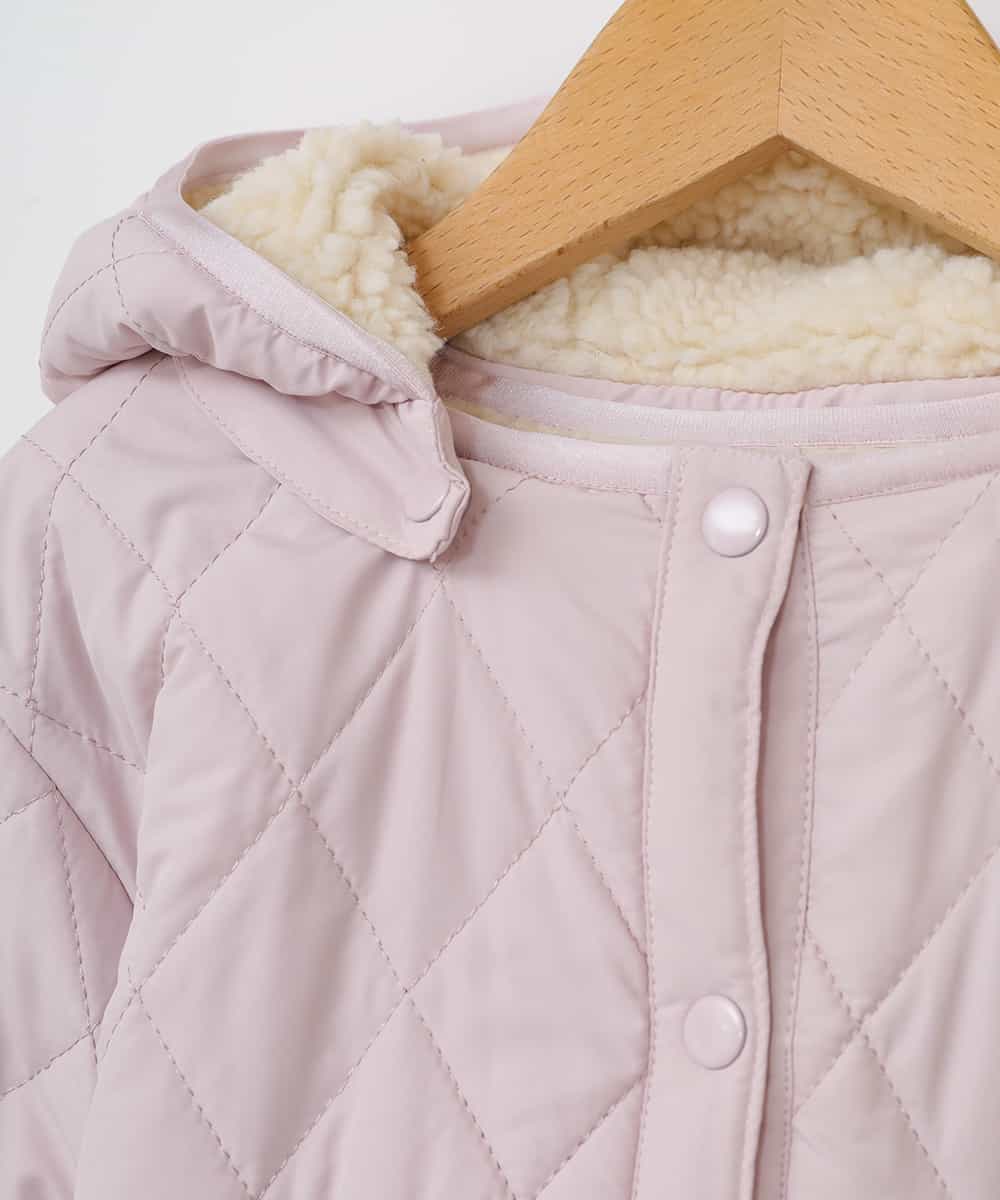 KJJAL01074 a.v.v KIDS(アー・ヴェ・ヴェ) [160]【洗える】リバーシブルボアジャケット[WEB限定サイズ] アイボリー