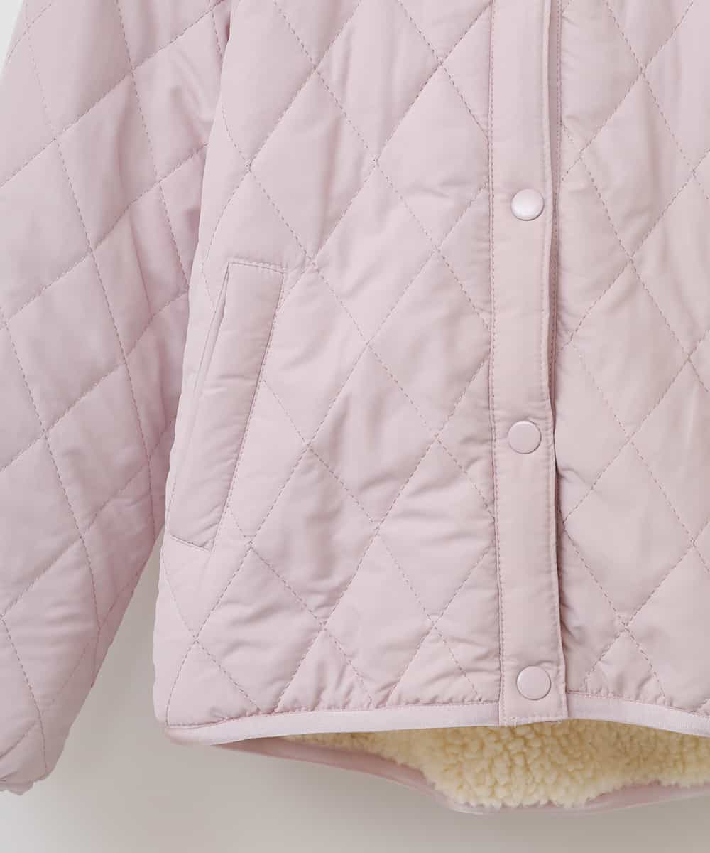 KJJAL01074 a.v.v KIDS(アー・ヴェ・ヴェ) [160]【洗える】リバーシブルボアジャケット[WEB限定サイズ] アイボリー