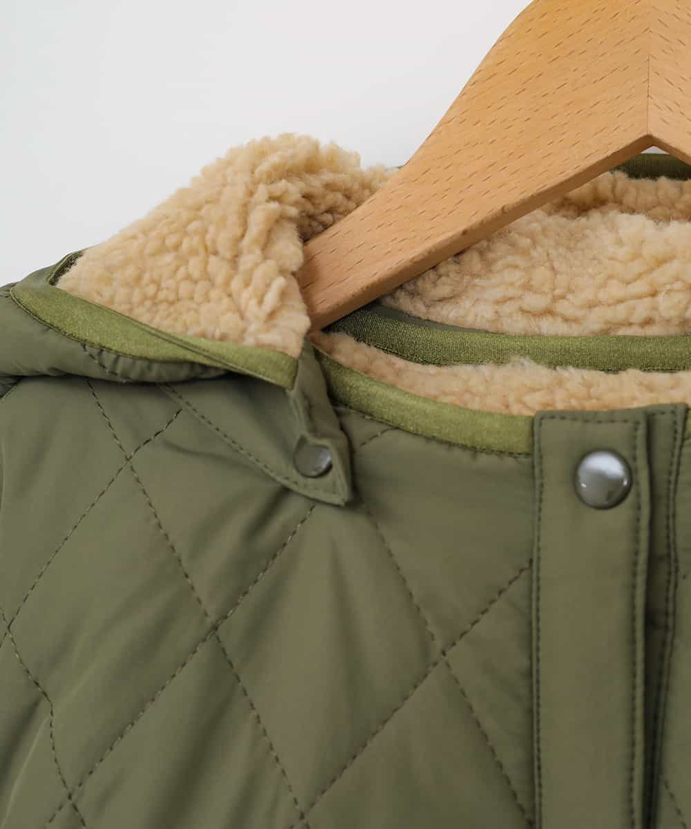 KJJAL01074 a.v.v KIDS(アー・ヴェ・ヴェ) [160]【洗える】リバーシブルボアジャケット[WEB限定サイズ] アイボリー