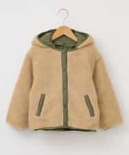 KJJAL01074 a.v.v KIDS(アー・ヴェ・ヴェ) [160]【洗える】リバーシブルボアジャケット[WEB限定サイズ] ベージュ