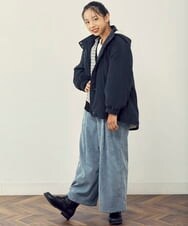 KJJAS01054 a.v.v KIDS(アー・ヴェ・ヴェ) [100-130]【2WAY】裏ボアショートコート ライトブルー