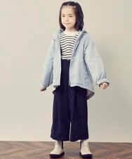 KJJAS01054 a.v.v KIDS(アー・ヴェ・ヴェ) [100-130]【2WAY】裏ボアショートコート ライトブルー