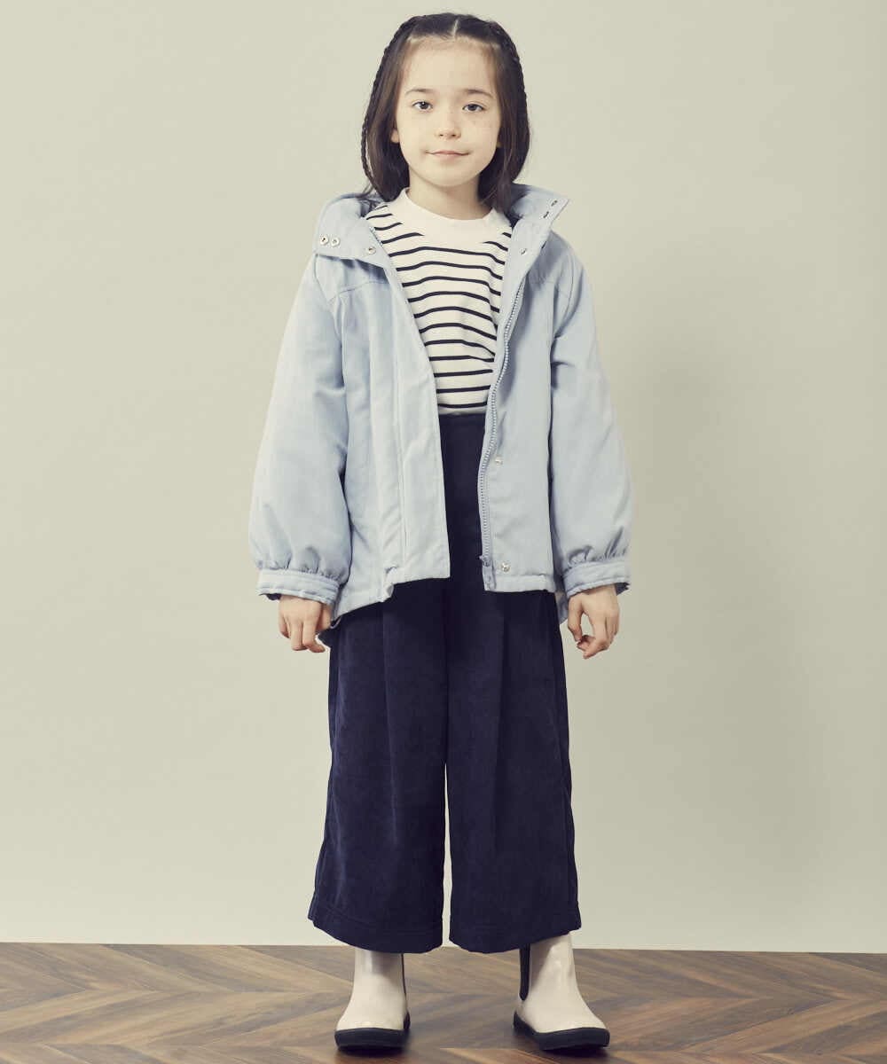 KJJAT01064 a.v.v KIDS(アー・ヴェ・ヴェ) [140-150]【2way】裏ボアショートコート ネイビー