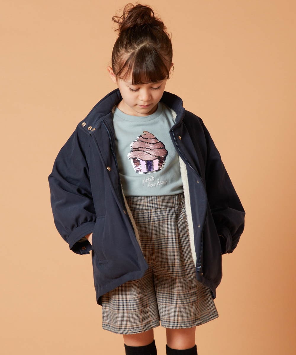 KJJAW01064 a.v.v KIDS(アー・ヴェ・ヴェ) [140-150]【3WAY】裏ボアマウンテンパーカー ベージュ