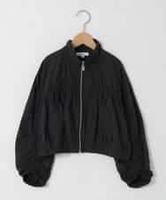 KJJEA33059 a.v.v KIDS(アー・ヴェ・ヴェ) [120-130]ギャザーリボンブルゾン ブラック