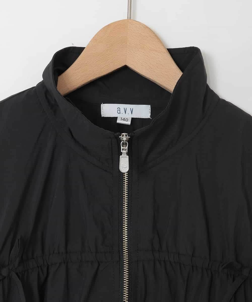 KJJEB33064 a.v.v KIDS(アー・ヴェ・ヴェ) [140-150]ギャザーリボンブルゾン ブラック