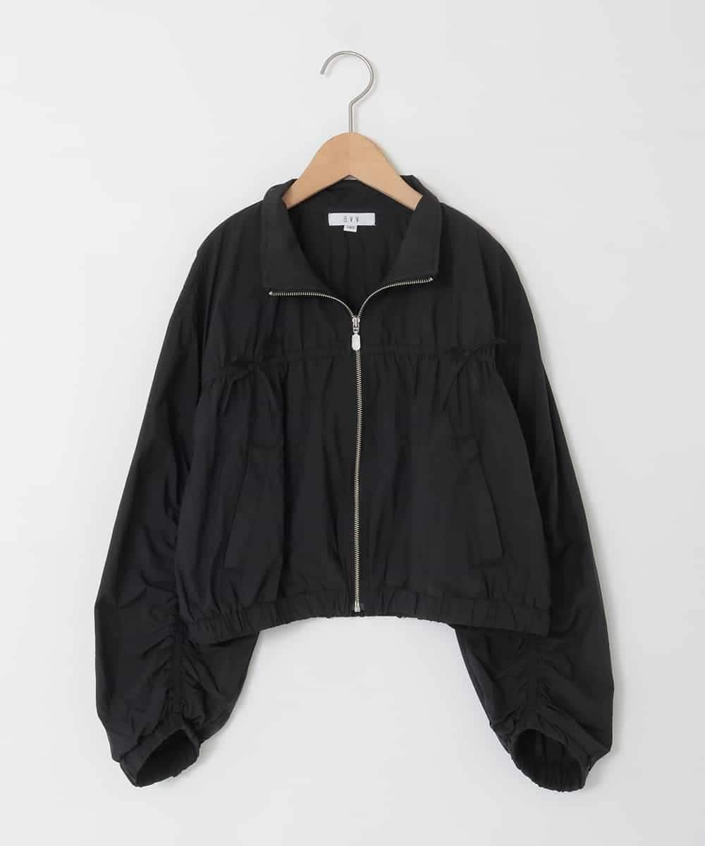 KJJEB33064 a.v.v KIDS(アー・ヴェ・ヴェ) [140-150]ギャザーリボンブルゾン ブラック