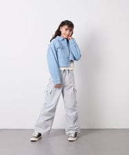 KJJED35064 a.v.v KIDS(アー・ヴェ・ヴェ) [120-160]レースGジャン ライトブルー