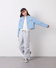 KJJED35064 a.v.v KIDS(アー・ヴェ・ヴェ) [120-160]レースGジャン ライトブルー