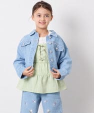 KJJED35064 a.v.v KIDS(アー・ヴェ・ヴェ) [120-160]レースGジャン ライトブルー