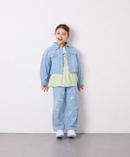 KJJED35064 a.v.v KIDS(アー・ヴェ・ヴェ) [120-160]レースGジャン ライトブルー