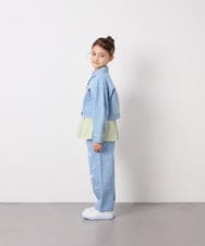 KJJED35064 a.v.v KIDS(アー・ヴェ・ヴェ) [120-160]レースGジャン ライトブルー