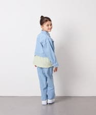 KJJED35064 a.v.v KIDS(アー・ヴェ・ヴェ) [120-160]レースGジャン ライトブルー