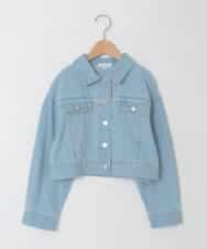 KJJED35064 a.v.v KIDS(アー・ヴェ・ヴェ) [120-160]レースGジャン ライトブルー