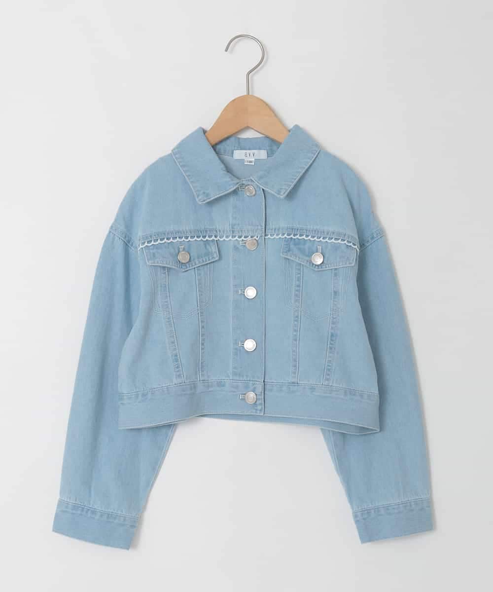 KJJED35064 a.v.v KIDS(アー・ヴェ・ヴェ) [120-160]レースGジャン ライトブルー