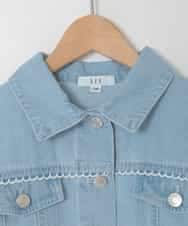 KJJED35064 a.v.v KIDS(アー・ヴェ・ヴェ) [120-160]レースGジャン ライトブルー