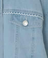 KJJED35064 a.v.v KIDS(アー・ヴェ・ヴェ) [120-160]レースGジャン ライトブルー