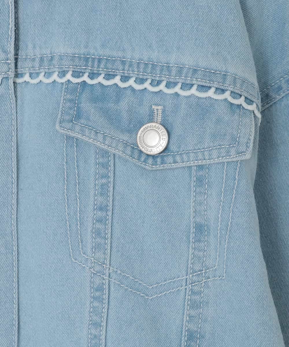 KJJED35064 a.v.v KIDS(アー・ヴェ・ヴェ) [120-160]レースGジャン ライトブルー