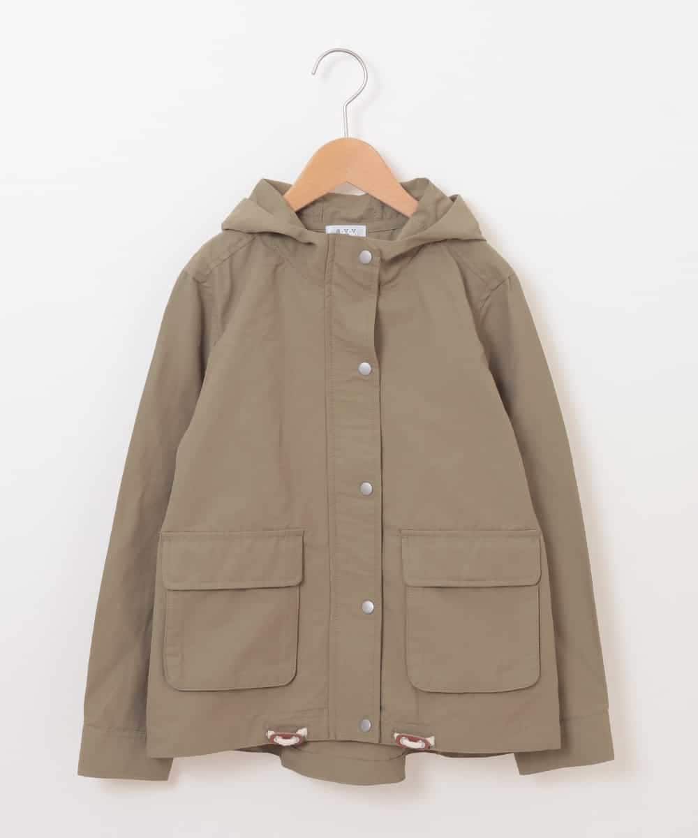 KJJEG01049 a.v.v KIDS(アー・ヴェ・ヴェ) [100-130]グログランマウンテンパーカー[WEB限定サイズ] カーキ