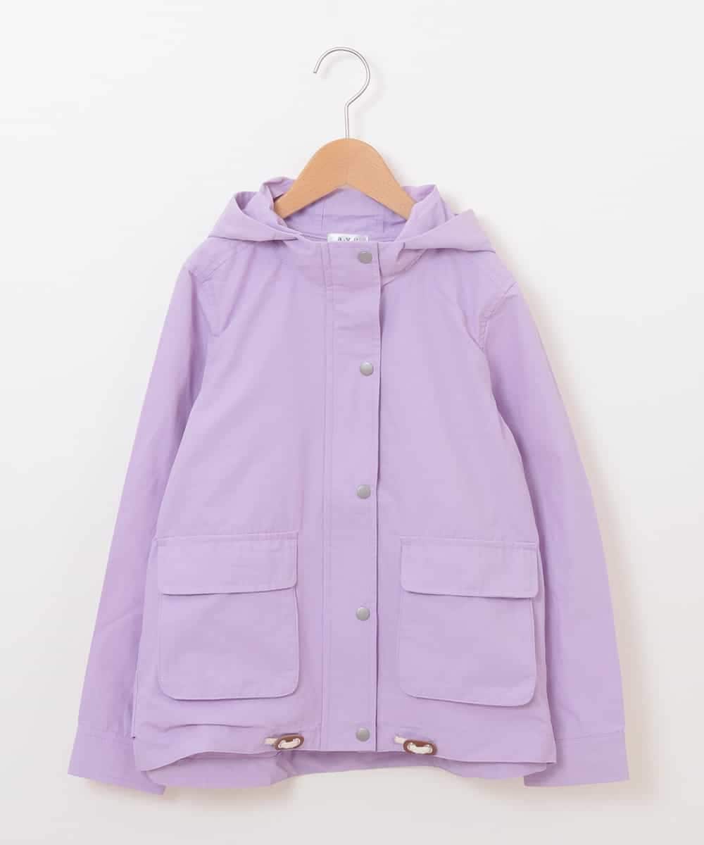 KJJEG01049 a.v.v KIDS(アー・ヴェ・ヴェ) [100-130]グログランマウンテンパーカー[WEB限定サイズ] ラベンダー