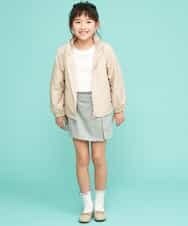 KJJEK01039 a.v.v KIDS(アー・ヴェ・ヴェ) [140-150]【洗える】ドットプリントウィンドブレーカー ベージュ