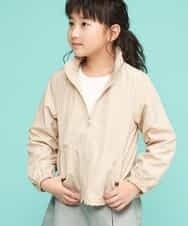 KJJEK01039 a.v.v KIDS(アー・ヴェ・ヴェ) [140-150]【洗える】ドットプリントウィンドブレーカー ベージュ