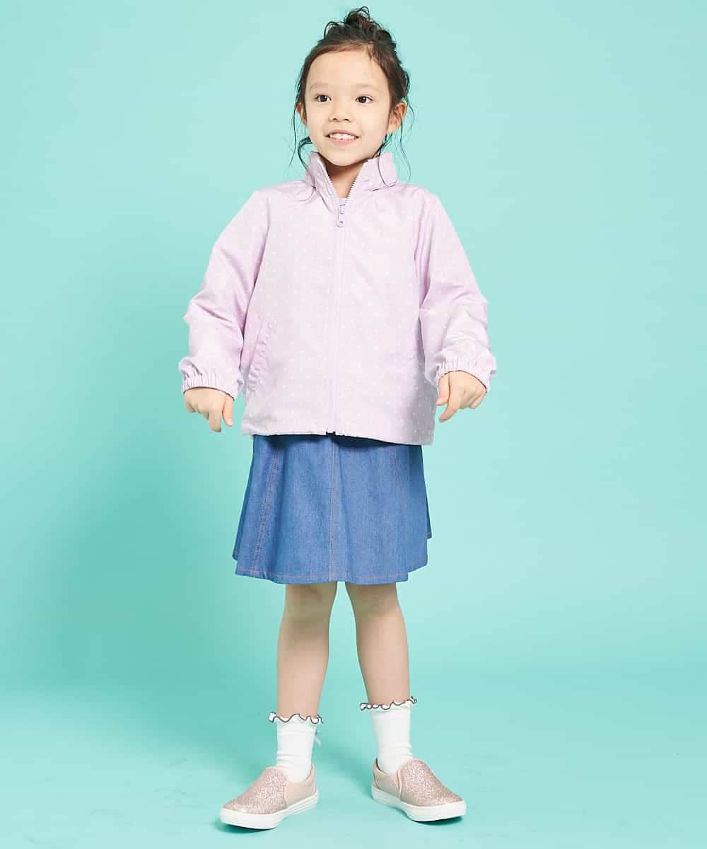KJJEK01039 a.v.v KIDS(アー・ヴェ・ヴェ) [140-150]【洗える】ドットプリントウィンドブレーカー ベージュ