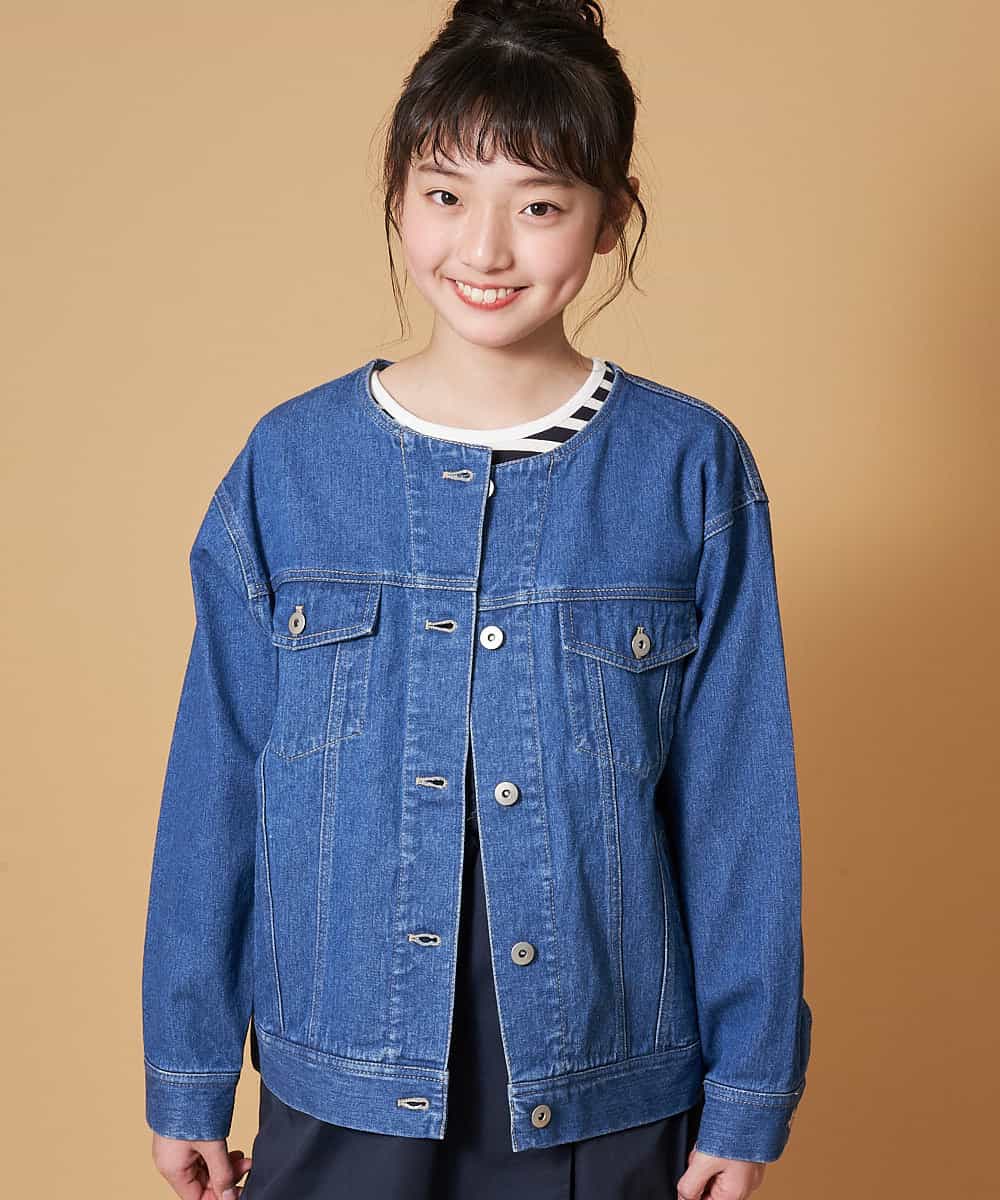 A V V Kids アー ヴェ ヴェ 160 ノーカラーデニムジャケット Web限定サイズ イトキンオンラインストア