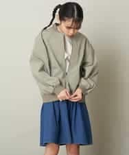 KJJEP30039 a.v.v KIDS(アー・ヴェ・ヴェ) [100-130]【洗濯機で洗える】バックフリルブルゾン ブルー