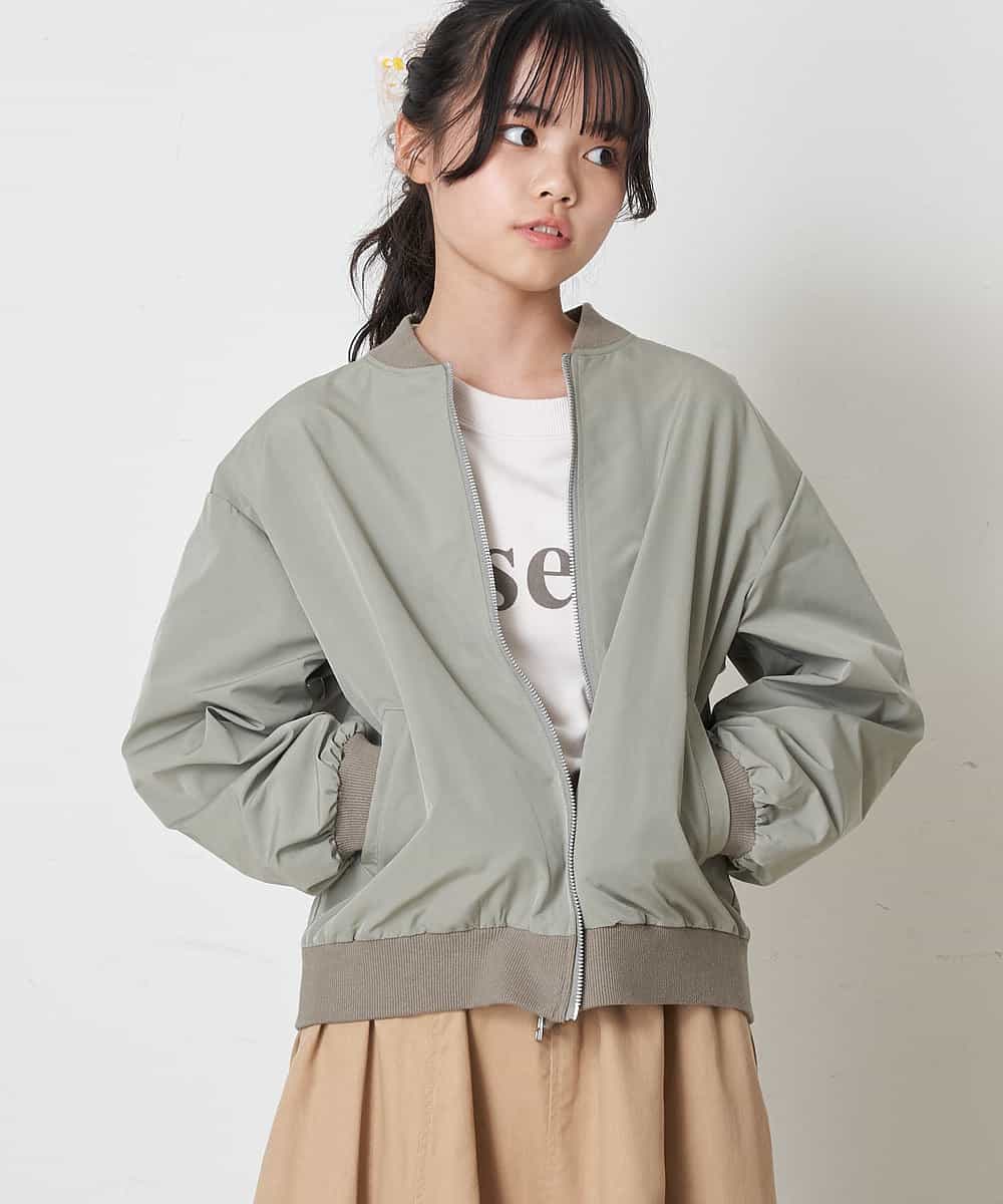 KJJEP30039 a.v.v KIDS(アー・ヴェ・ヴェ) [100-130]【洗濯機で洗える】バックフリルブルゾン ブルー