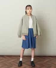 KJJEP30039 a.v.v KIDS(アー・ヴェ・ヴェ) [100-130]【洗濯機で洗える】バックフリルブルゾン ブルー
