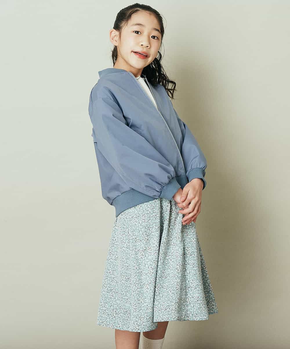 KJJEP30039 a.v.v KIDS(アー・ヴェ・ヴェ) [100-130]【洗濯機で洗える】バックフリルブルゾン ブルー